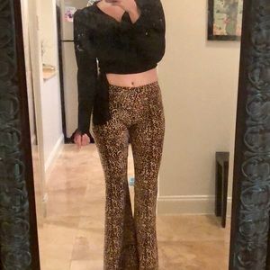 NEW OUTFIT! Sheer Crop Top && Cheetah Bell Bottoms